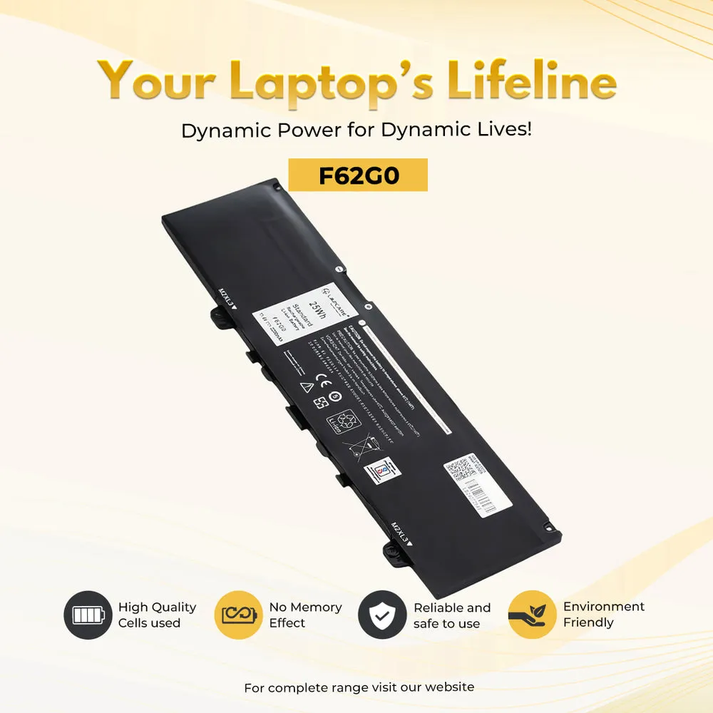 Lapcare Laptop Battery Compatible For Dell Inspiron 13 5370 | F62G0 view 3